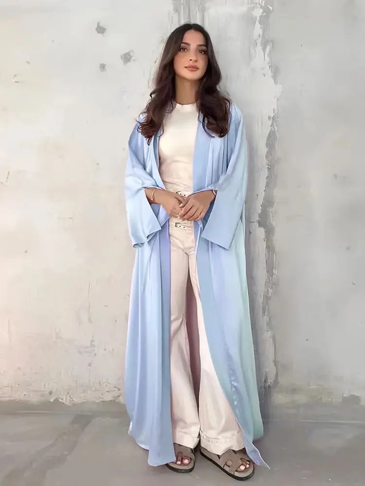 Palestine Pink – The Satin Kimono Abaya for the Muslim Woman in America