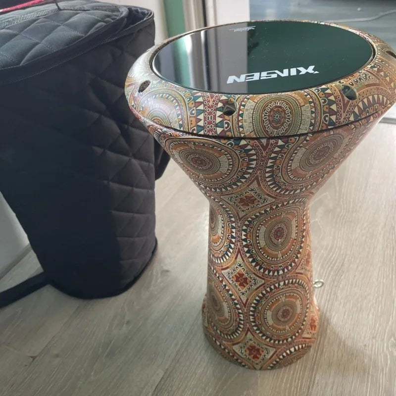 Portable Doumbek Drum 8.5 Inch Arabic Drum Professional Perform Practice Adult Beginners Light Doumbek Percussion Instruments