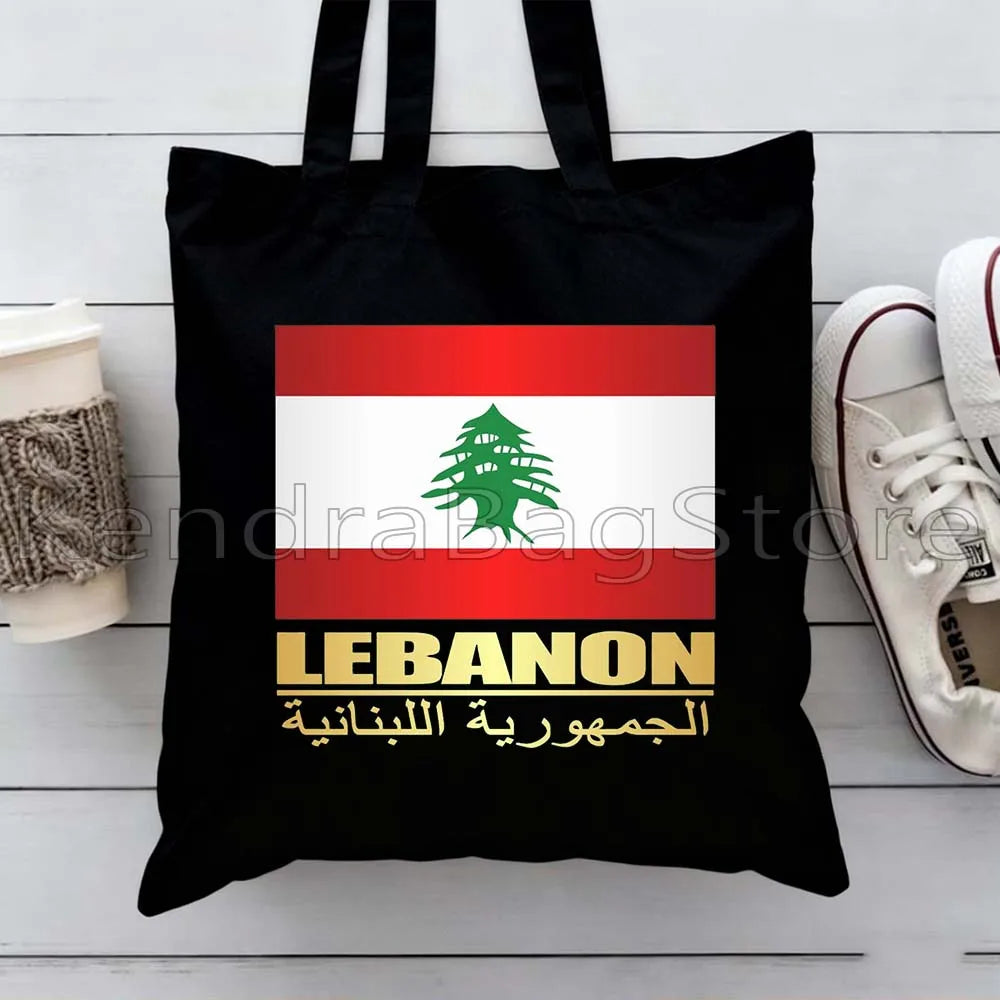 Ya Beirut – Lebanon Flag Heart Canvas Shoulder Tote