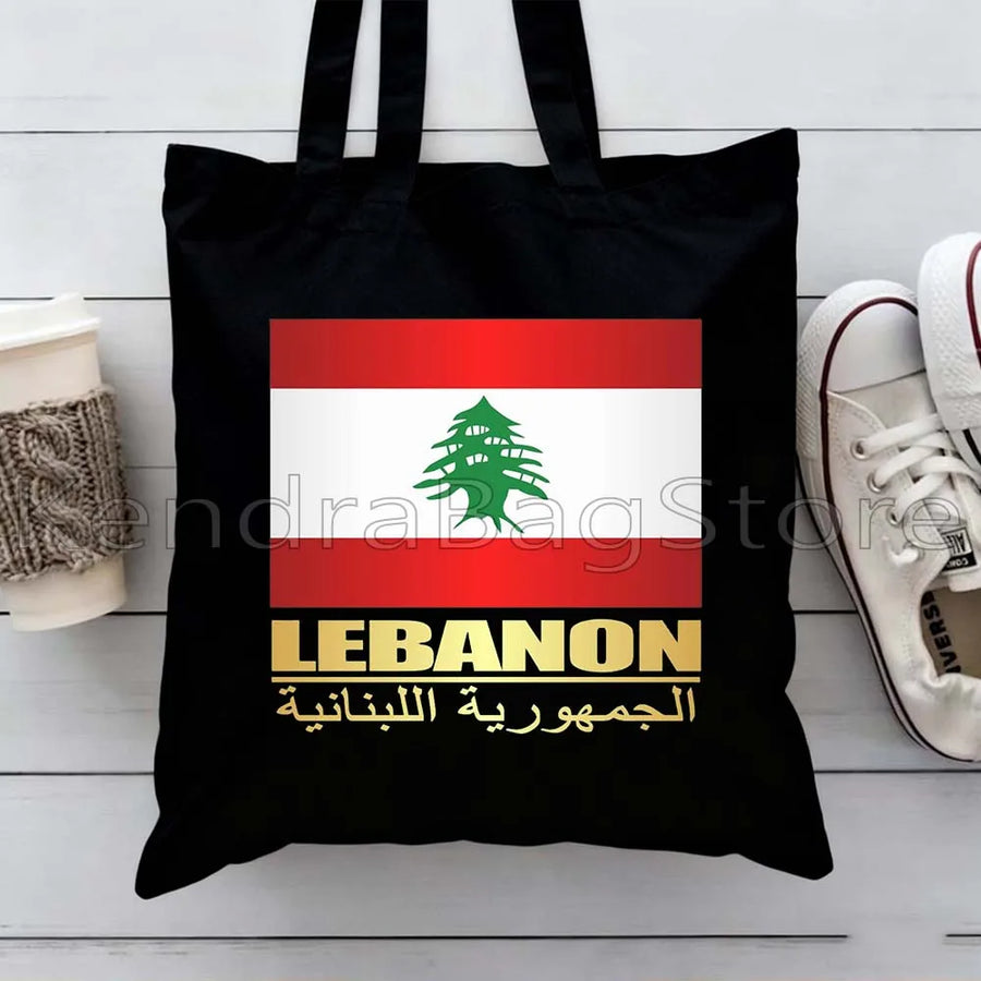 Ya Beirut – Lebanon Flag Heart Canvas Shoulder Tote