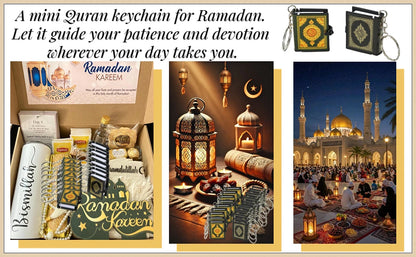 100-24PCS Mini Quran Keychain Book Muslim Islamic Key Chain for Religious Souvenir Gifts RamadanBag Purse Handbag Ornament