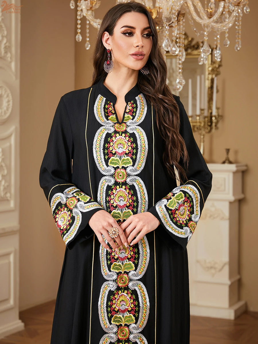 Zahraa IV – The Embroidered Maxi Kaftan for the Arab Woman in America