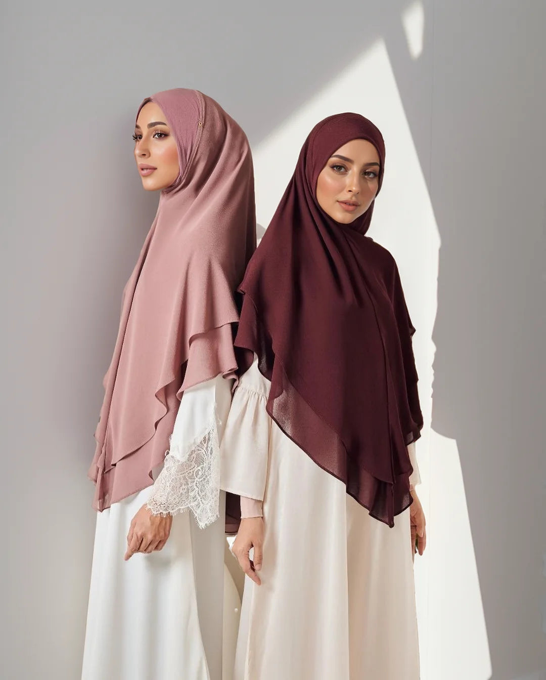 The Double-Layer Chiffon Instant Hijab – Effortless Elegance in Seconds