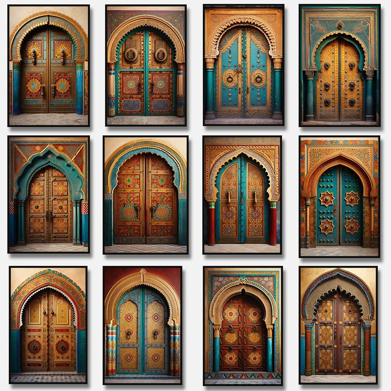 The Moroccan Door – Arabic Architecture Canvas Wall Art