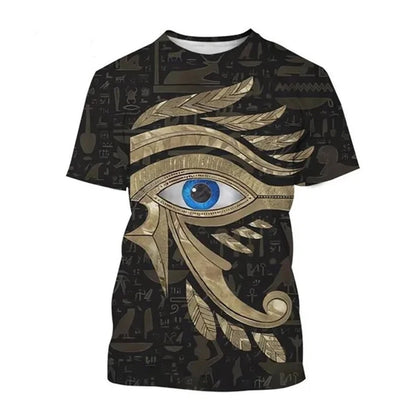 Pharaoh 3D Graphic T-Shirt – Unisex Egyptian Summer Tee, Oversized Casual Top