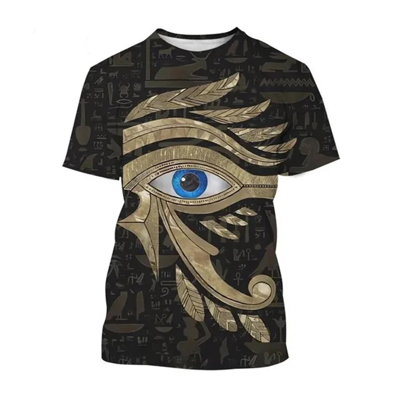 Pharaoh 3D Graphic T-Shirt – Unisex Egyptian Summer Tee, Oversized Casual Top