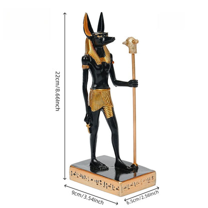 Anubis Resin Sculpture – Creative Egyptian Mythology Statue for Home & Study