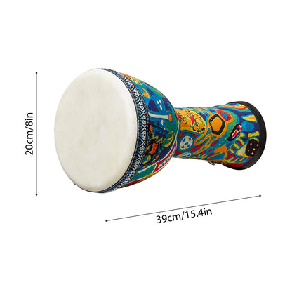 8 inch African  Large 8 Hand Drum PVC Drum Body Lightweight Hand Drum Percussion Bongo suitable for Adult Beginners