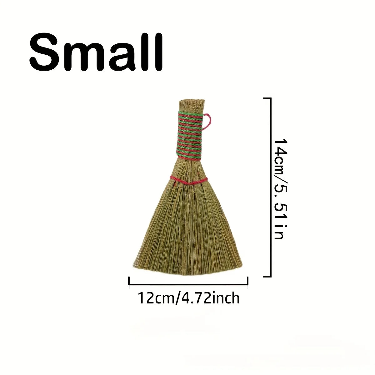 1 Handheld Broom with Woven Bristles - Portable Manual Sweeping Cart, Suitable for Home Kitchen Floors, Office Desktops