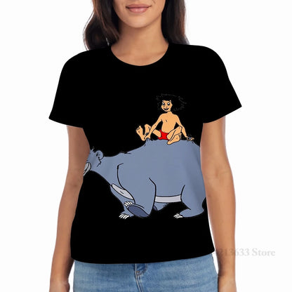 All over print Bear Baloo Mowgli The Jungle Book King Louie men T-Shirt women fashion girl t shirt boy tops tees