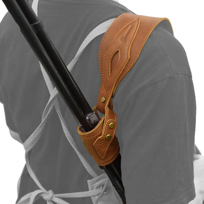 WAYNE'S DOG 1 Combo LeatherRifle Gun No Drill Harnessed Buttstock Holder with Barrel Mount with Matched Gun Sling Shoulder Strap