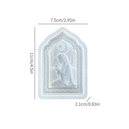 Arabic Star Moon Relief Candle Mold Islamic Mosque Camel Silicone Mold for DIY Gypsum Soap Candle Making Middle Eastern Decor