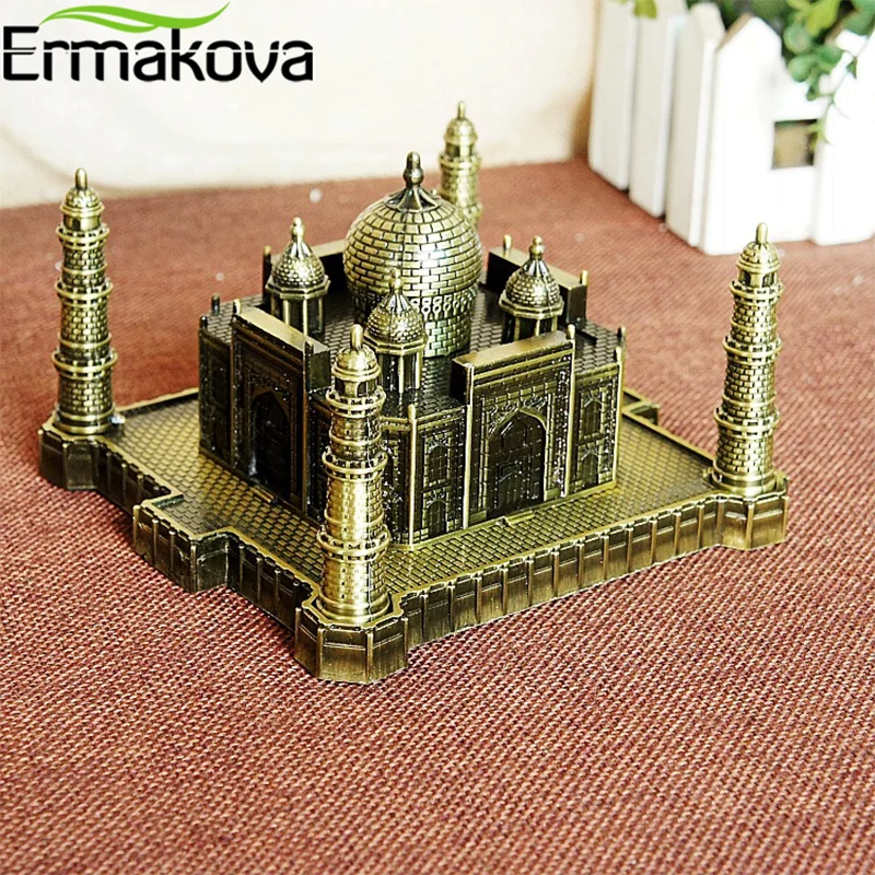 Taj Mahal Antique Bronze Model – World Landmark Figurine for Home & Office