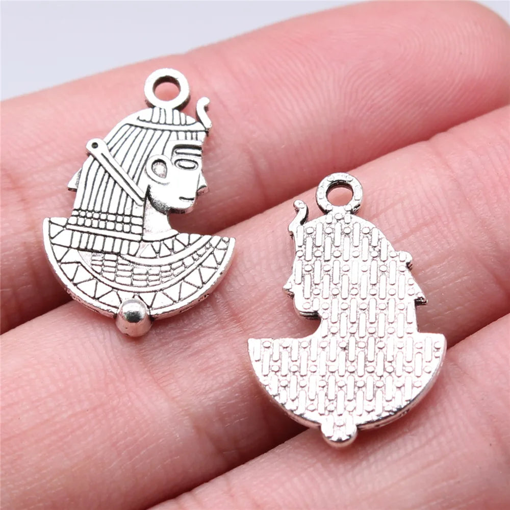 Egyptian Charm Set – 10-Piece Pyramid, Eye of Horus, Anubis & Bastet for Jewelry Making