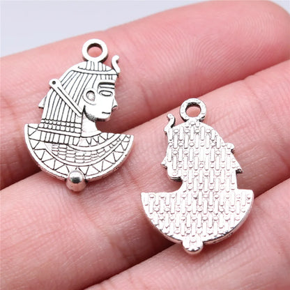 Egyptian Charm Set – 10-Piece Pyramid, Eye of Horus, Anubis & Bastet for Jewelry Making