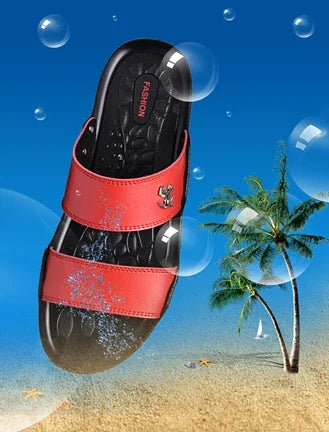 Casual Famous Brand Men Sandals outdoor Shoes Breathable Slippers Summer Flip Flops Beach Men Shoes Leather Sandalias Zapatos Ho
