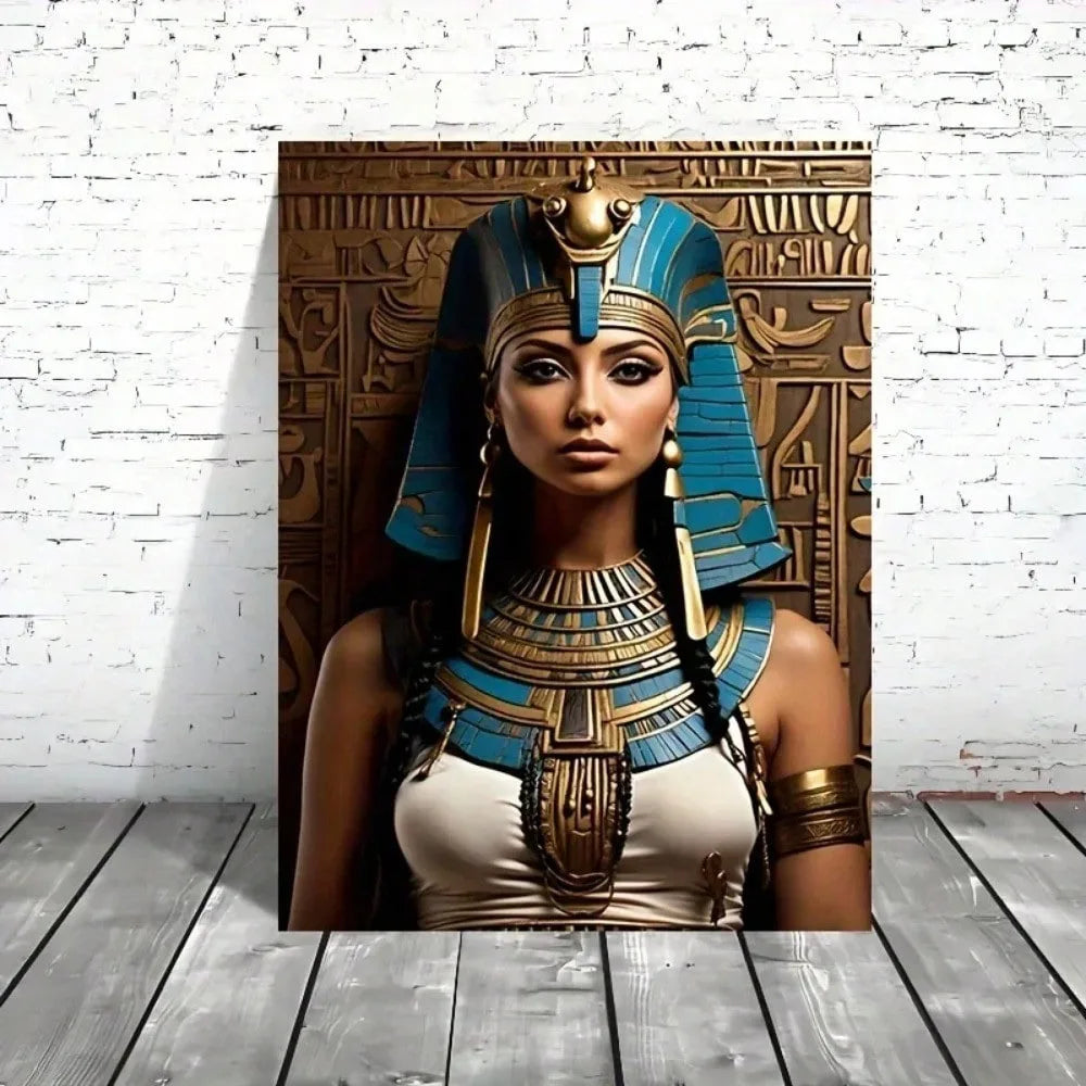 1pc "Egyptian Goddess" Retro Decor: 12x16" Tinplate! Frameless Metal Pendant, Waterproof Home Office Gift | Local Delivery