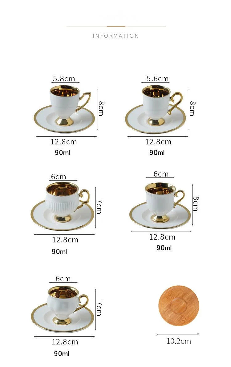 Best 2pcs/set Turkish Coffee Cups Set Of 2 Ceramics Cup Of Coffee Creative Gifts Relief Teacup And Saucer Set Retro 90ml Gobelet