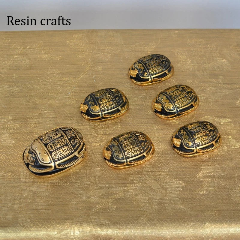 Egyptian Scarab Beetle Statue – Resin Figurine of Wealth & Rebirth, Ancient Egypt Decor