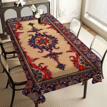 Flying Carpet Aladdin Rectangle Tablecloth - Waterproof, Easy Clean For Home Dinners, Parties & Outdoor Picnics