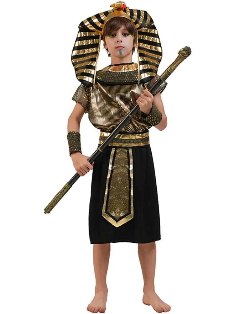 Children's Egyptian Pharaoh Costume – Traditional Cosplay & Carnival Dress for Boys