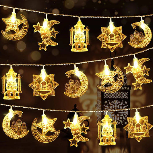 The Eid Moon Star Light String – A Glowing Celebration for Your Home