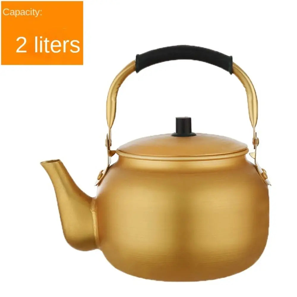 Gold Aluminum Arabic Coffee Kettle – Large Capacity Teapot, 0.75-4L