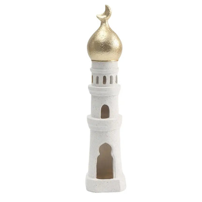 Ramadan Ornaments Resin Material Mosque Islamic Castle Statue Family Tabletop Atmosphere Decoration Architectural Table Decor
