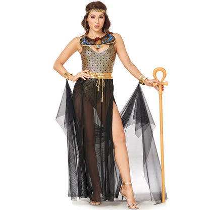 Cleopatra Queen Costume – Women's Egyptian Pharaoh Cosplay Dress for Carnival & Parties
