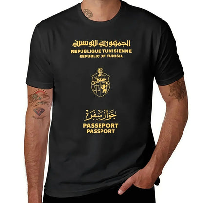 Tunisia Tunisian passport T-Shirt Short sleeve tee boys animal print T-shirt men mens designer clothes new in tops & tees manga