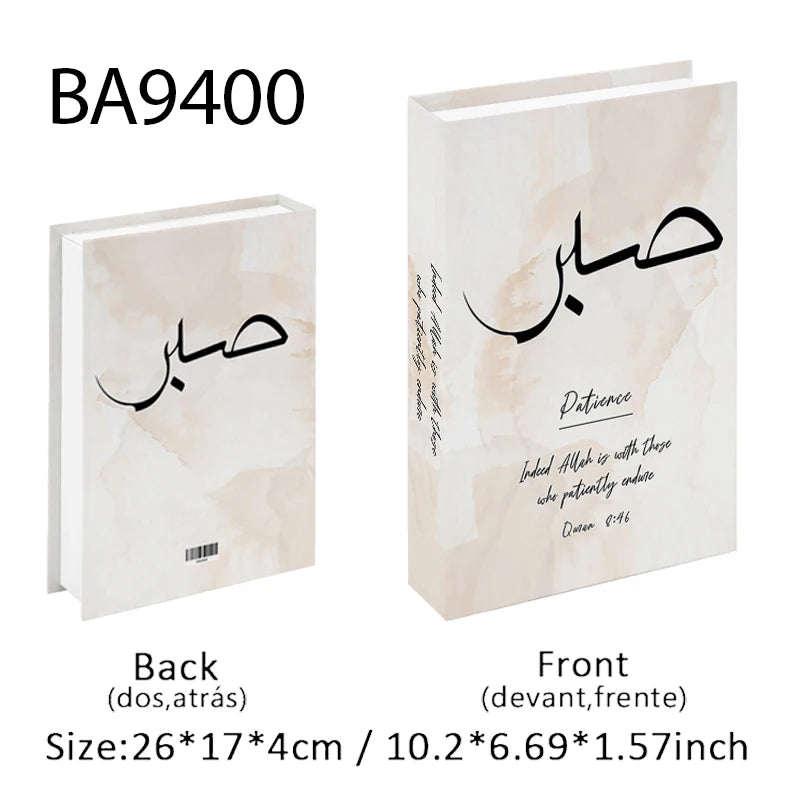 Islamic Ramadan Luxury Fake Book Storage Box Decorative Books Kaaba Mosque Muslims Arch Moroccan Coffee Table Shelf Home Decor