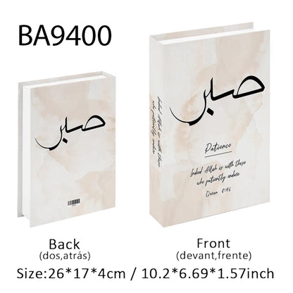 Islamic Ramadan Luxury Fake Book Storage Box Decorative Books Kaaba Mosque Muslims Arch Moroccan Coffee Table Shelf Home Decor