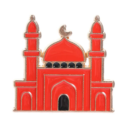 Eid al-Adha Islamic Culture Badge Enamel Pin Cartoon Ram Crescent Mosque Goat Pomegranate Brooch Fashion Bags Jewelry Accessory