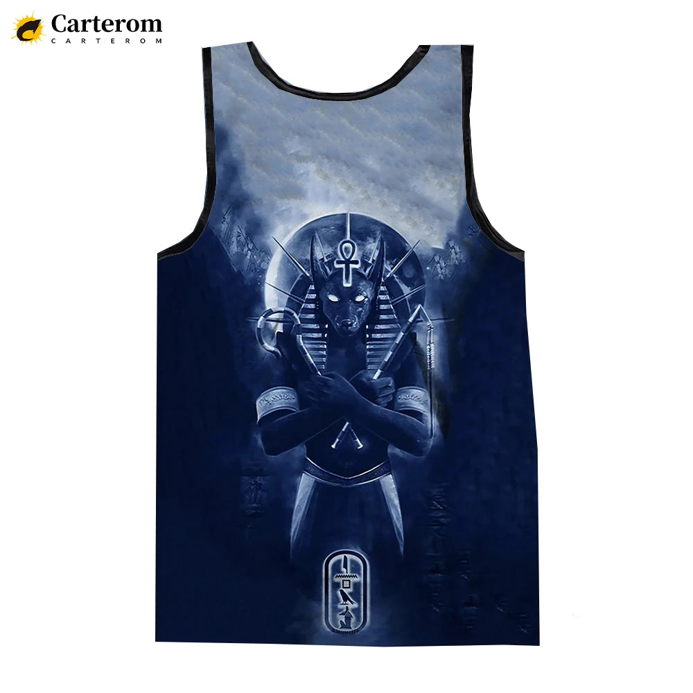 Egyptian God Pharaoh Tank Top – Men's Sleeveless Harajuku Oversized Streetwear