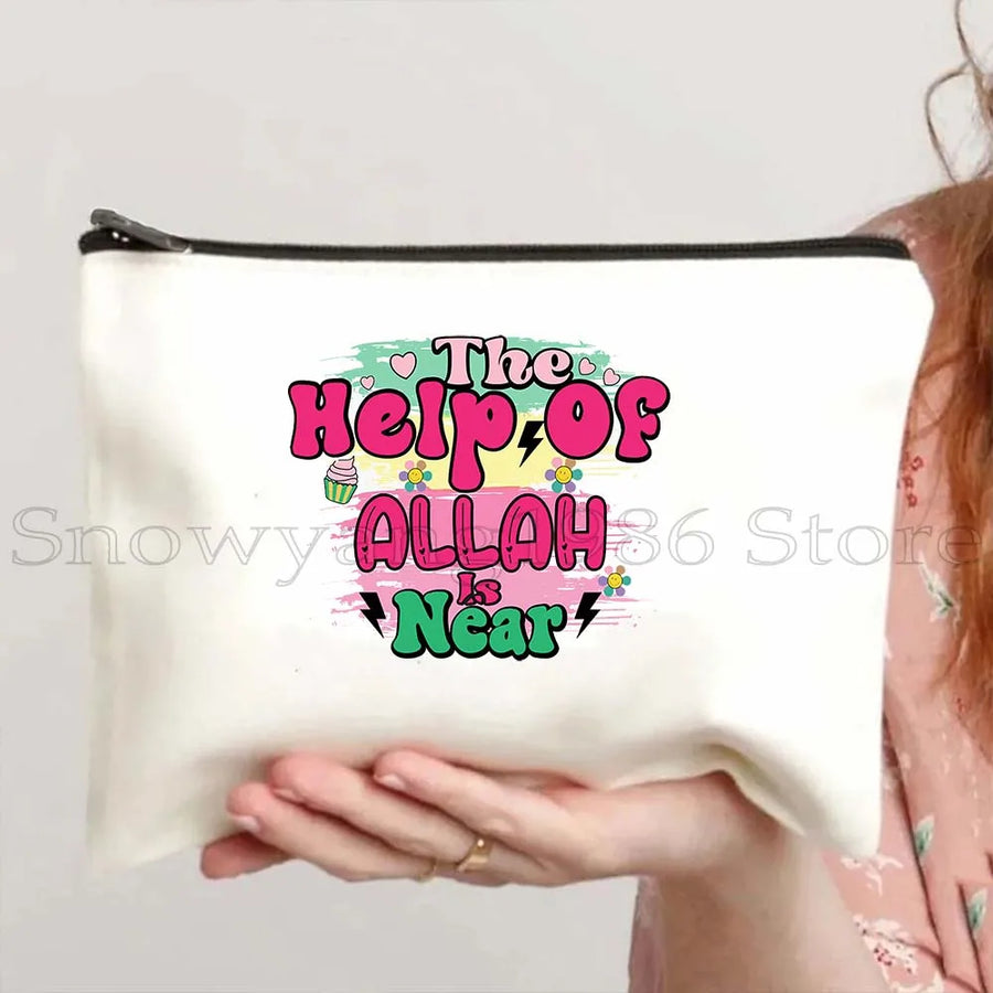 Iraqi Bismillah – Floral Quranic Makeup Bag & Pencil Pouch