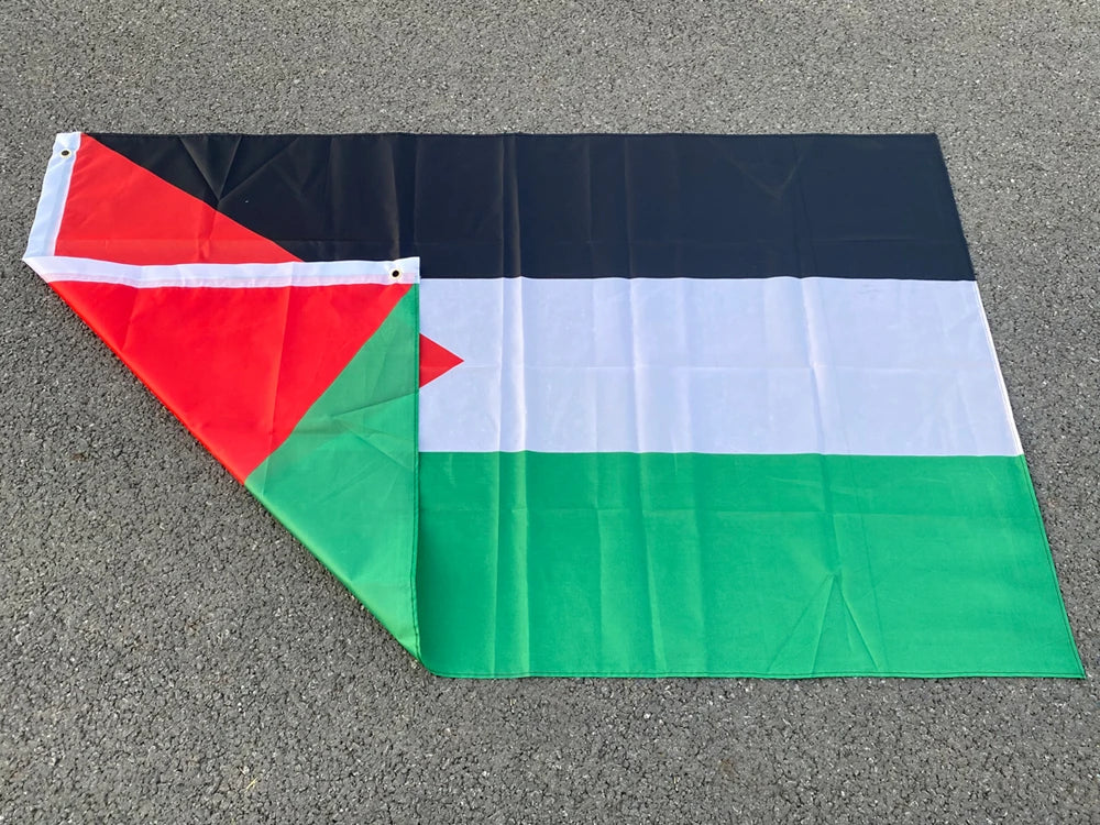 aerlxemrbrae Large Palestine Flag 60*90cm   /150 x 90cm hanging High Quality Polyester Gaza Palestinian banner