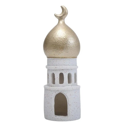 Ramadan Ornaments Resin Material Mosque Islamic Castle Statue Family Tabletop Atmosphere Decoration Architectural Table Decor