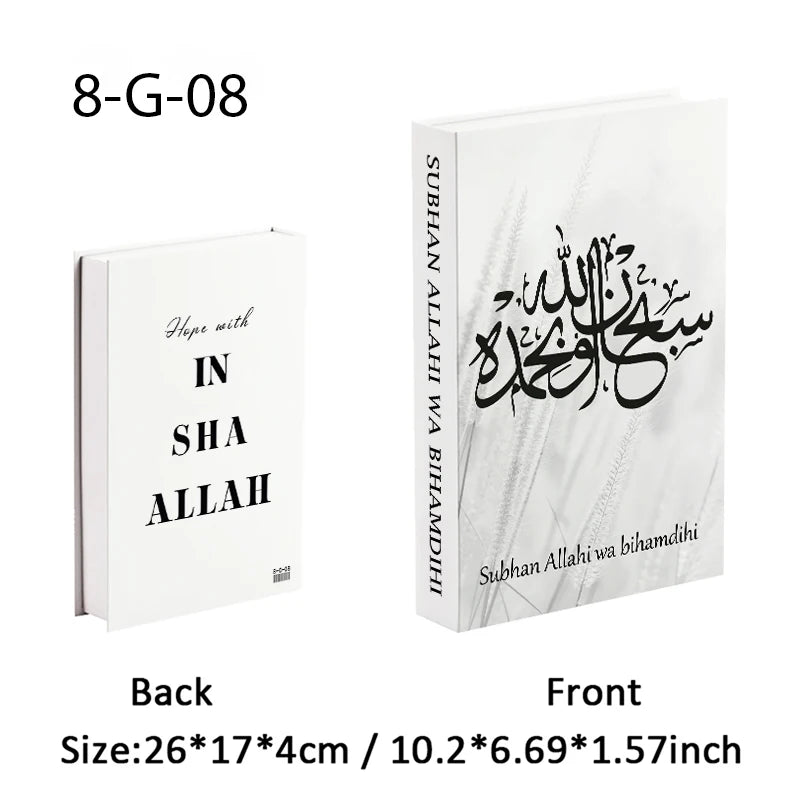 Islamic Kaaba Eid Mosque Luxury Decorative Books Storage Box Fake Book Interior Decoration Coffee Table Ornament Bedroom Decor