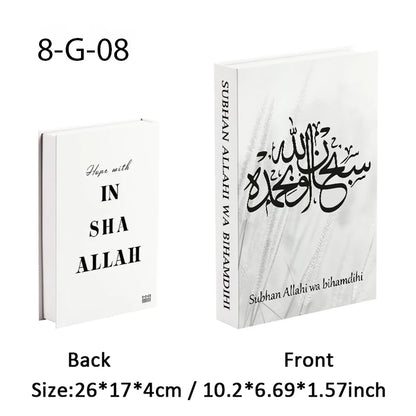 Islamic Kaaba Eid Mosque Luxury Decorative Books Storage Box Fake Book Interior Decoration Coffee Table Ornament Bedroom Decor