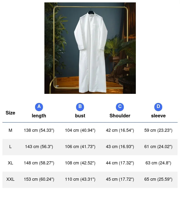 The Qatari Majlis – Men's Collared Long Robe with Pocket