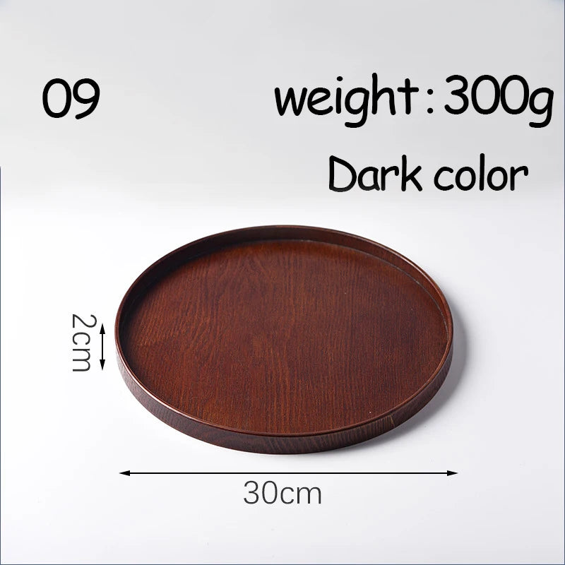 Oval Serving Trays Tableware Dessert Tea Saucer Coasters Coffee Coasters Wooden Plate Storage Food Display Home Hotel Decor