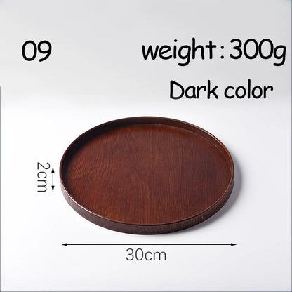 Oval Serving Trays Tableware Dessert Tea Saucer Coasters Coffee Coasters Wooden Plate Storage Food Display Home Hotel Decor