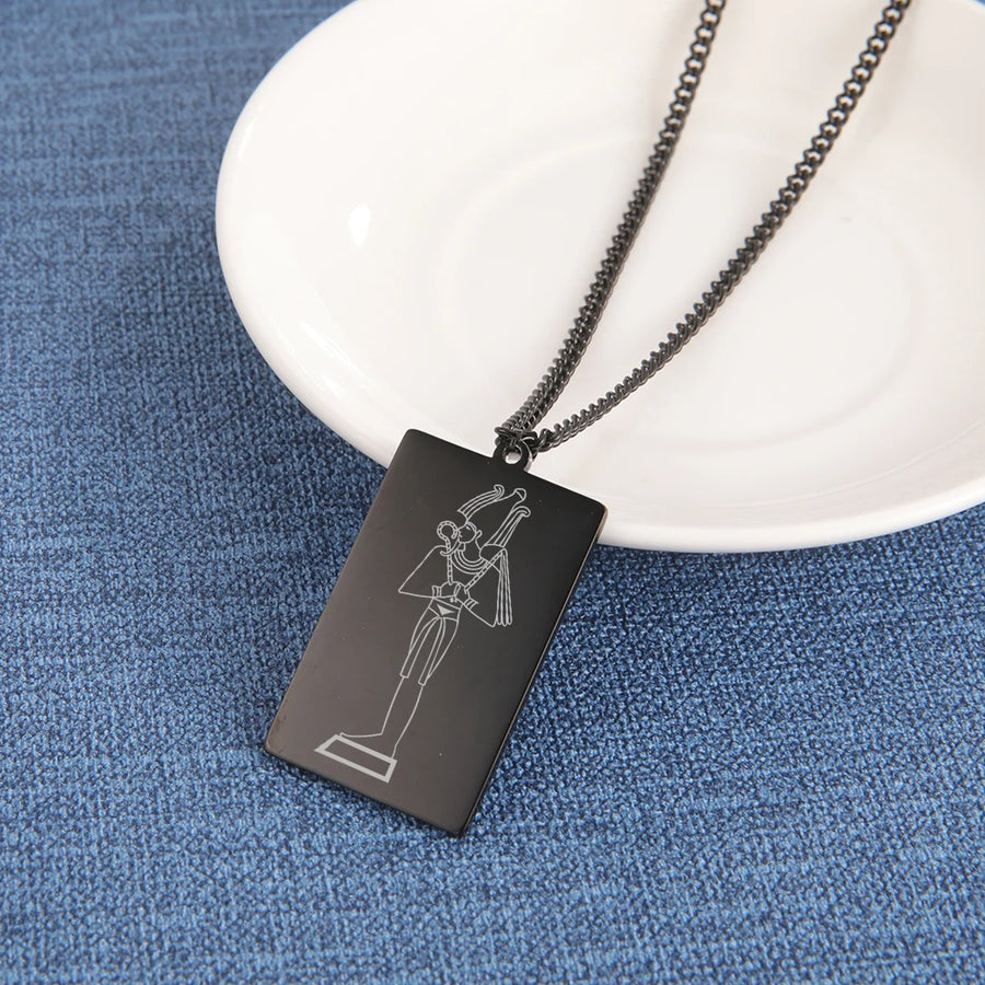 Ancient Egyptian Heritage Pendant – Stainless Steel Necklace of the Pharaohs