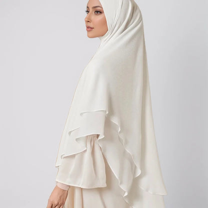 The Double-Layer Chiffon Instant Hijab – Effortless Elegance in Seconds
