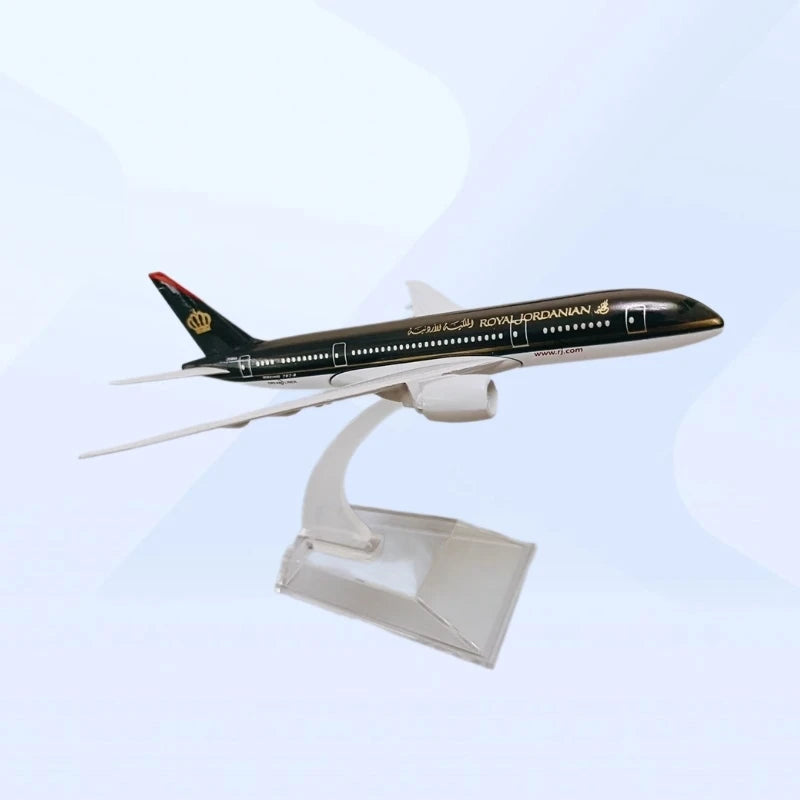 Royal Jordanian B787 Diecast Model – 1:400 Scale Metal Airplane with Stand, 16cm