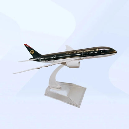Royal Jordanian B787 Diecast Model – 1:400 Scale Metal Airplane with Stand, 16cm