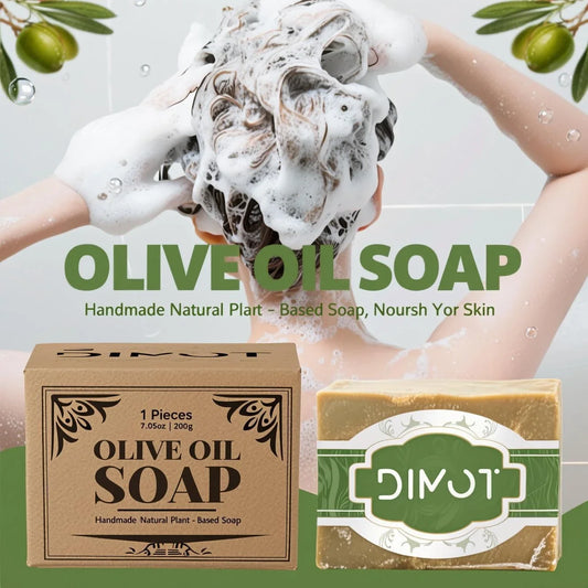 The Pure Olive Bar – Handmade Plant-Based Soap for Face, Body & Hair (200g)