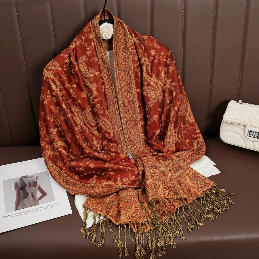 The Pashmina Veil – Long Cashmere Hijab Shawl for the Muslim Woman