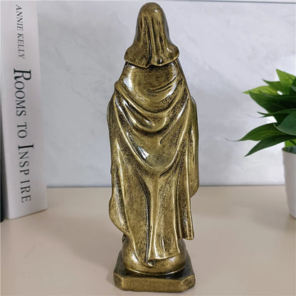 21.5cm Golden Virgin Mary Statues Big Resin Madonna Sculpture Christmas Decorations For Wedding Office Christmas Gift