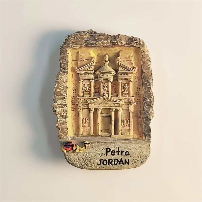Petra 3D Resin Fridge Magnet – Jordanian Tourism Souvenir, Stereoscopic Decor